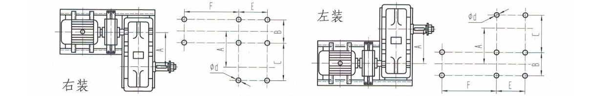 常用YZQ型驅(qū)動裝置外形圖-河南振江機械